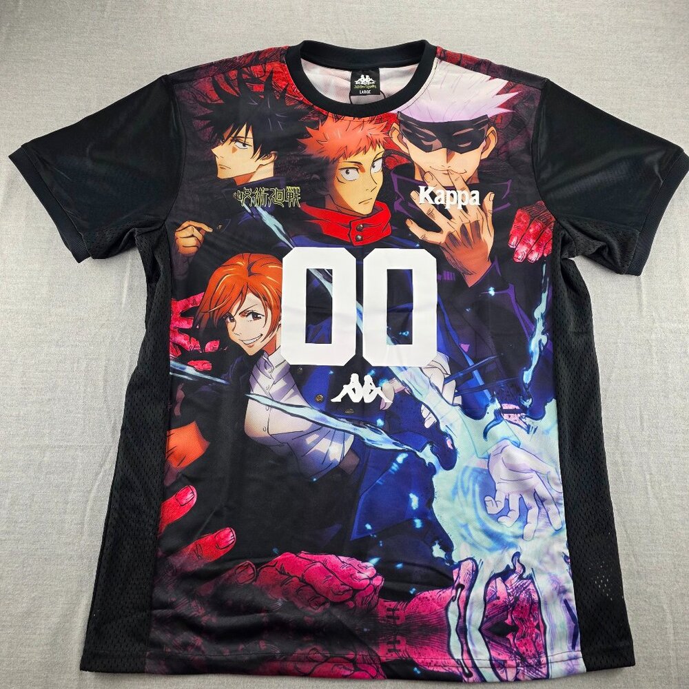 Kappa Jujutsu Kaisen Jinichi Sukuna Crunchyroll Jersey Shirt Men Sz Large Anime